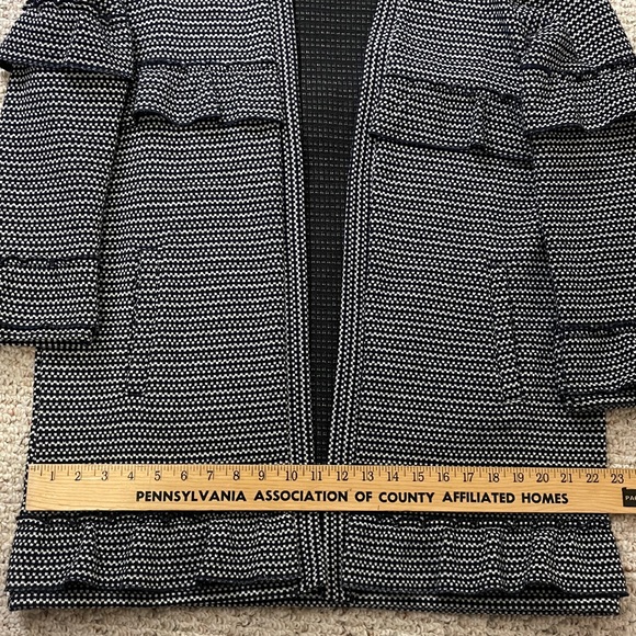 Jack by BB Dakota cardigan, black and white stretch, L, excellent condition - Picture 13 of 15